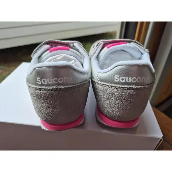 NIB Saucony Kids Jazz Double Hook Loop Sneaker Shoes Big Kid US size 5 M leather - Picture 4 of 6